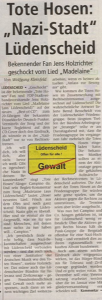 Lüdenscheid #13 - Lüdenscheid = Nazistadt = Scheißstadt